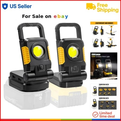 LED Work Light 18V/20V Cordless Flood Light 2Pack 2500 Lumens Multi-Mode - Image 1 of 4