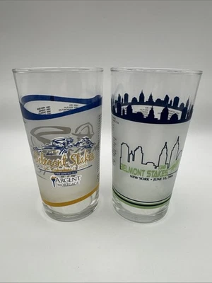Vintage Belmont Stakes Glasses Tumblrs Cups Set Of Bundle Lot 2005-2006 - Image 1 of 4
