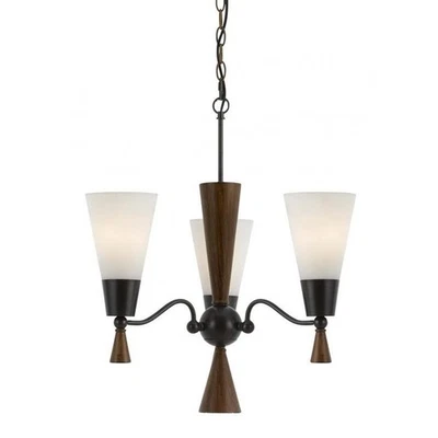 Cal Lighting Verona Mahogany 3-Light Elegant Chandelier, Ceiling Fixture 0201931 - Image 1 of 4