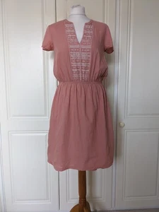Day Birger Et Mikkelsen Women's Pink Nude Embroidered Summer Dress Size 34 UK6-8 - Picture 1 of 11