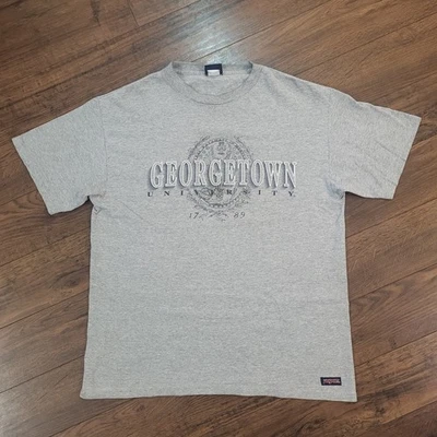 Camiseta Gráfica Años 90 Vintage Jansport Georgetown Universidad Gris L Deletrear EE. UU. Foto 1 de 4