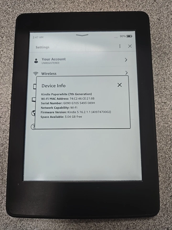 Amazon Kindle Paperwhite 7th Gen 4GB Wi-Fi E-Reader Tablet DP75SDI  - Image 1 of 1