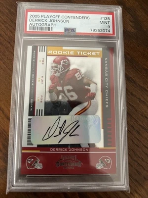 2005 Playoff Contenders - Rookie Ticket Derrick Johnson #135 (AU, RC) - Image 1 of 2