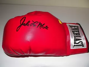GUANTO DA BOXE JAKE LAMOTTA BOXING HOFer AUTENTICO AUTOGRAFATO EVERLAST - Foto 1 di 2