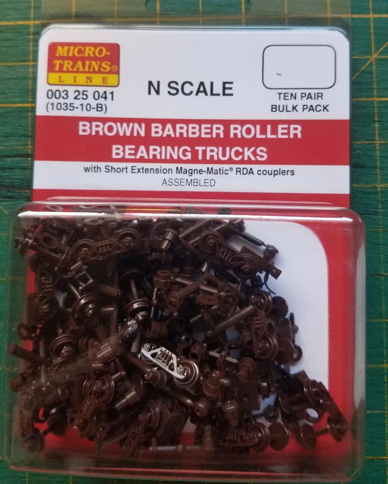 N MICRO TRAINS 003 25 041 Barber Roller Bearing Trucks w/sht cpls  1035-10-B - Image 1 of 1