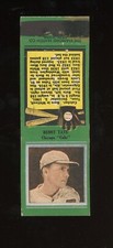 1934 Diamond Match Co. Matchbook Cover Silver Border Baseball Benny Tate EX