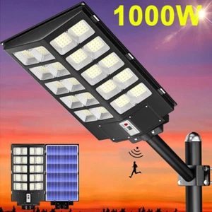 990000000000LM 1000W Parking Lot Commercial Solar Street Light Outdoor Road Lamp - Picture 1 of 13