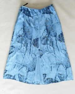 Women's Blue Fully Lined Floral Maxi Split Jacques Vert Summer Skirt : Size 12 - Picture 1 of 7