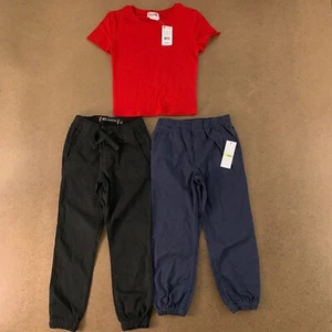 Boy Size 5 Madrag Red Tee Akademiks Black Headquarters Navy Joggers 3 Pieces NWT - Picture 1 of 10