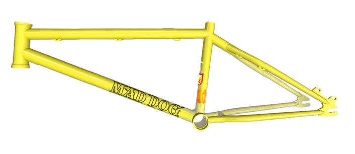 S&M MAD DOG BMX Frame for 20" Wheel 21"tt YELLOW - Image 1 of 1