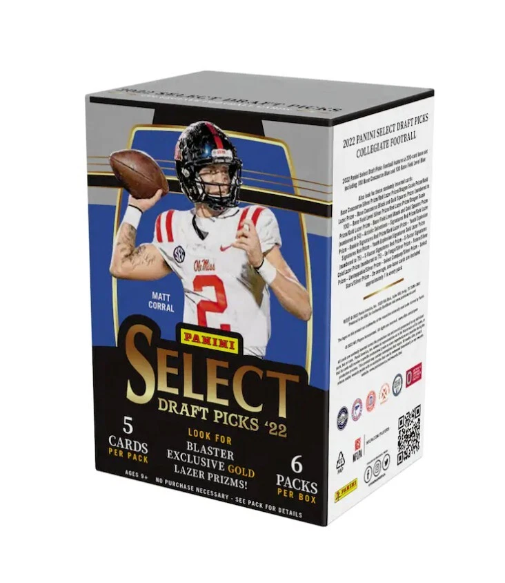 2022 Panini Select Draft Picks Football Factory Sealed Blaster Box ~ (6 Packs) - Image 1 of 1