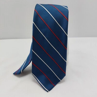 Corbata Ketch Azul Rojo Blanco Repp Corbata 54"" x 3"" Vintage Business Foto 1 de 2