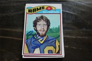 BILL SAMPSON LA RAMS AUTOGRAPHED CARD - Picture 1 of 1