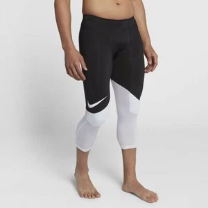 Nike Football Padded Hip/Knee 3/4 Compression Pants 835340 Black Men's Size 2XL - Picture 1 of 7