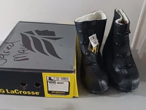 New LaCrosse Men's Rubber Overshoes 12" Tracktion 4 Buckle Fleece Lined Sz 13 M - Picture 1 of 7