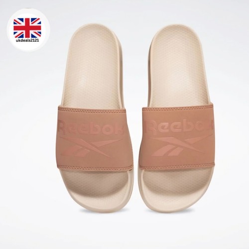 Sandali donna slide UK 6 5 EUR 40 Reebok infradito scarpe estive beige NUOVI