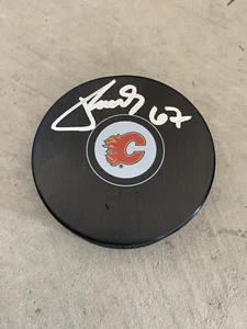 MICHAEL FROLIK Calgary Flames SIGNED Autograph Official Logo Puck w/COA - Picture 1 of 1