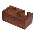BuiltIn 2 Hole Coffee Tamper Holder Beech Coffee Handle Mat Pad Stand For Home