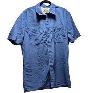 Camisa The Foundry Supply Co Para Hombres LT Grande Alta Azul Rayón Bolsillos Ventilados Senderismo - Imagen 1 de 6