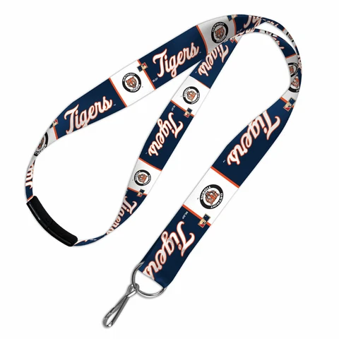 DETROIT TIGERS COOPERSTOWN COLLECTION LANYARD KEY CHAIN 1" WIDTH 20" LONG Cover