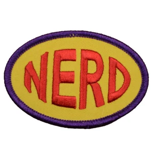 Nerd Patch - Smart, Geek, Brainiac, Techie, Programmer Badge 3" (Iron on) - Picture 1 of 1