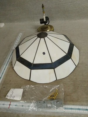 Colgante Iluminación Azteca en Estilo Tiffany Acabado Bronce Azul 15" Foto 1 de 4