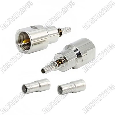 5x FME Male Plug Straight Crimp RF Connector for RG316 RG174 LMR100 Coax Cable - Image 1 of 4