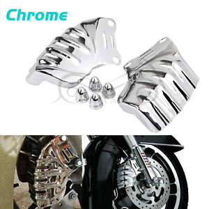 Chrome Brake Caliper Covers For Harley Electra Road Glide King Classic FLHRC