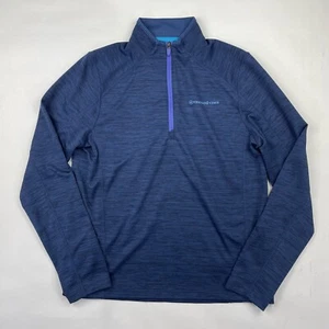 Vineyard Vines MicroGrid Sankaty Performance Youth XL Blue 1/2 Zip Thermal Shirt - Picture 1 of 7