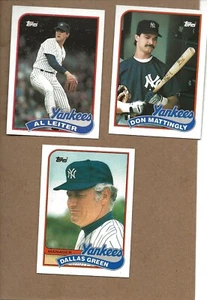 Lote del equipo Topps Yankees 1989 (15 tarjetas) como nuevo -- lista de verificación verde Randolph Leiter - Imagen 1 de 1