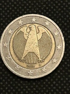 2002 Germany 2 euro coin with letter G , EXTREMELY RARE COIN fine condition - Picture 1 of 2