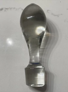 Vintage Tear Drop Clear Art Glass Bottle Stopper Topper - Picture 1 of 4
