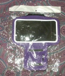 Mobile Phone - Purple & Black Arm Band for carrying phone - New In Packet - Zdjęcie 1 z 4