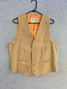 Chaleco de Cuero Scully Marrón Western Talla 40 - Imagen 1 de 11