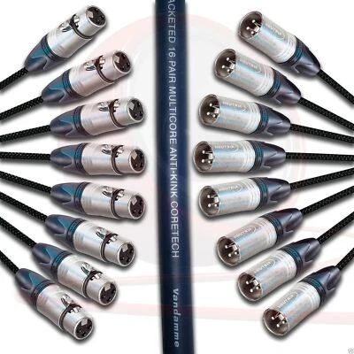 Van Damme & Neutrik Stage Snake. 2 4 8 12 16 Way Loom Cable. Female Male XLR FXX - Image 1 of 2