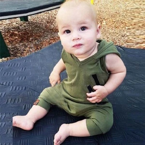 Kids Infant Baby Boys Hooded Tracksuit Jumper Tops Bodysuit Outfits Clothes Set - Picture 1 of 7