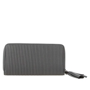 Marla Wynne Unique Black Corrugated Zip Around Wallet - Picture 1 of 5