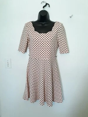 City Triangles Pink and Black Polka Dot Dress, size Medium  - Image 1 of 4