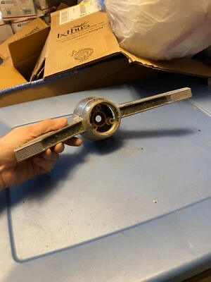 1966 Pontiac GTO Tempest? Lemans? Steering Wheel Outer Horn Ring chrome trim - Image 1 of 4