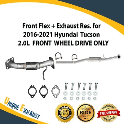 Flexión delantera + escape Res. para Hyundai Tucson 2016-2021 2,0 L tracción delantera solamente Foto 1 de 4