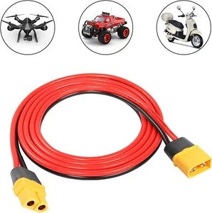 XT60 Cable de Extensión 1.2m 16AWG para Drones RC y Modelos | Silicona, Amarillo - Imagen 1 de 6