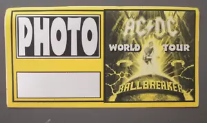 AC/DC Backstage Pass Satin Stoff Aufkleber Ballbreaker gelb FOTO ! - Bild 1 von 1