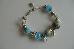 Pulsera Amuleto Estilo Original Cristal de Murano Joyas de Mujer Cristal Murano - Imagen 1 de 8