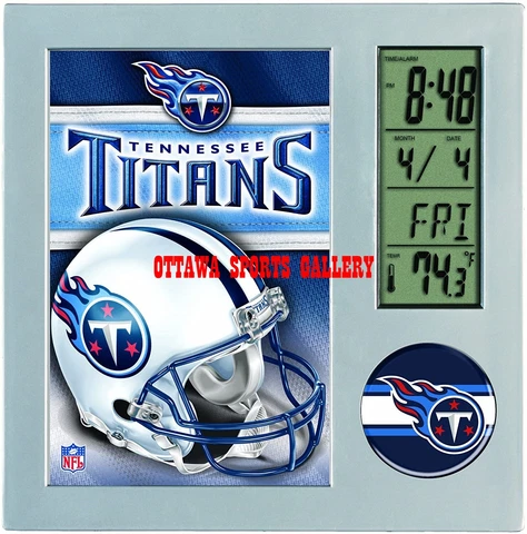 WINCRAFT TENNESSEE TITANS LICENSED DESK CLOCK • NEW IN PACKAGE (M63 Cover