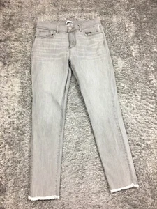 LOFT Outlet Skinny Jeans Womens Size 6 Gray Denim Raw Hem - Picture 1 of 15
