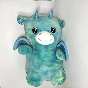 Greenbrier Dragon Blue Teal Green Plush Stuffed Animal Toy Mini Wings 14” Squish - Picture 1 of 8