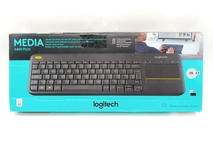 Logitech K400 Plus kabellose Touch-TV-Tastatur - Grafit Französisch Ohne Dongle - Bild 1 von 4