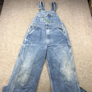 Key Latzhose Herren 32x32 blau Denim Zimmermann Arbeitskleidung Distressed Vintage Style - Bild 1 von 15