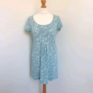 WHITE STUFF Size 12 Green Floral Stretch Jersey Scoop Neck Tunic.GC - Picture 1 of 12