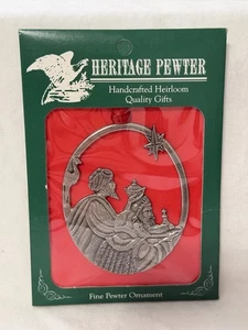 "Adorno de Navidad de peltre fino Heritage Metalworks Tres Reyes Magos 2,75""" - Imagen 1 de 3